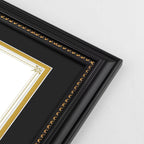Golden State Art, 8.5X11 Diploma Frame, Solid Wood Black With Gold Trim Certificate Frame, 8.5X11 Inch Or 11X14 Diploma Without