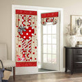Door Curtains For Door Windows, Valentines Day Heart Rose Door Window Curtains For French Glass Door, Privacy Thermal Insulated