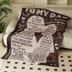 Fathers Day Blankets Gifts For Dad, Blanket To My Dad Gifts From Son, Dad Blanket Presents For Fathers Day, I Love You Dad Lette