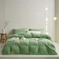Sage Velvet Comforter Set Full Light Green Fluffy Flannel Bedding Comforter Set Winter Plush Light Green Blanket Quilts Soft Thi