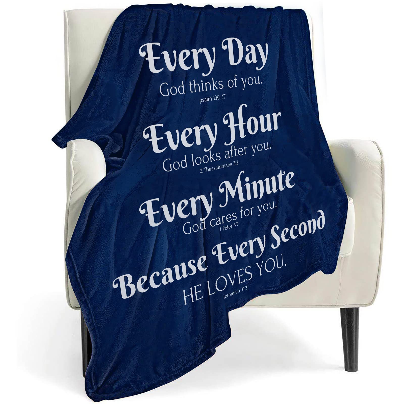 Qetxvi Bible Verse Blanket With Inspirational Thoughts And Prayers- Religious Throw Blanket Soft Lightweight Cozy Plush Warm Bla