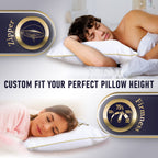 Royal Therapy Pillows Queen Size Set Of 2, Shredded Memory Foam Pillows Queen, Rayon Derived From Bamboo Pillow, Queen Pillows,