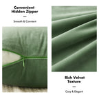 Anroduo Pack Of 2 Velvet Sage Green Throw Pillow Covers 12X20 Inch Decorative Pillow Covers Euro Cushion Case Soft Solid Lumbar