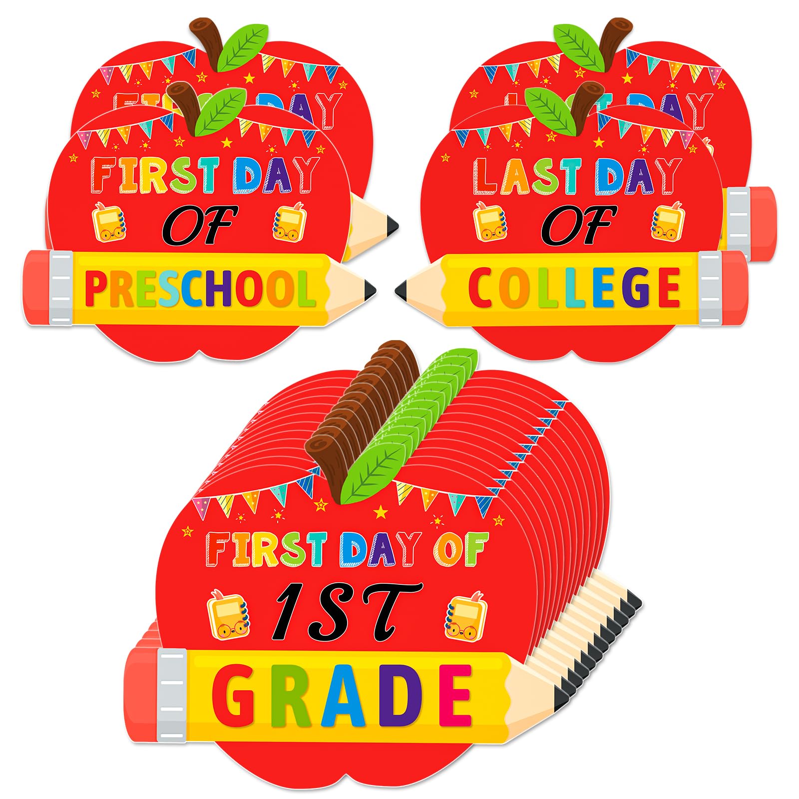 JUESMOS First & Last Day of School Sign 10'x8' Back to School Chalkboard Style Photo Prop Signs for Kids Girls Boys Reusable 1