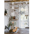 18PCS 3D White Silver Christmas Snowflake Hanging Garland and Decorations for Winter Holidays