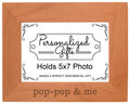 Personalized Gifts Grandpa Gift From Grandchildren Pop Pop And Me Wood Laser Engraved Landscape 5x7 Picture Frame