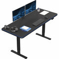 VIVO Electric 71 x 30 in Standing Desk with Full-Size RGB Mouse Pad, Memory Height Adjustment, 1B Series, Holds 220 lbs, Black T