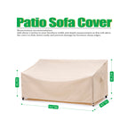 F&J Outdoors X-Large 3-Seater Sofa Cover Waterproof Anti-Uv Patio Furniture Covers, 92' W X 42' D X 42' H