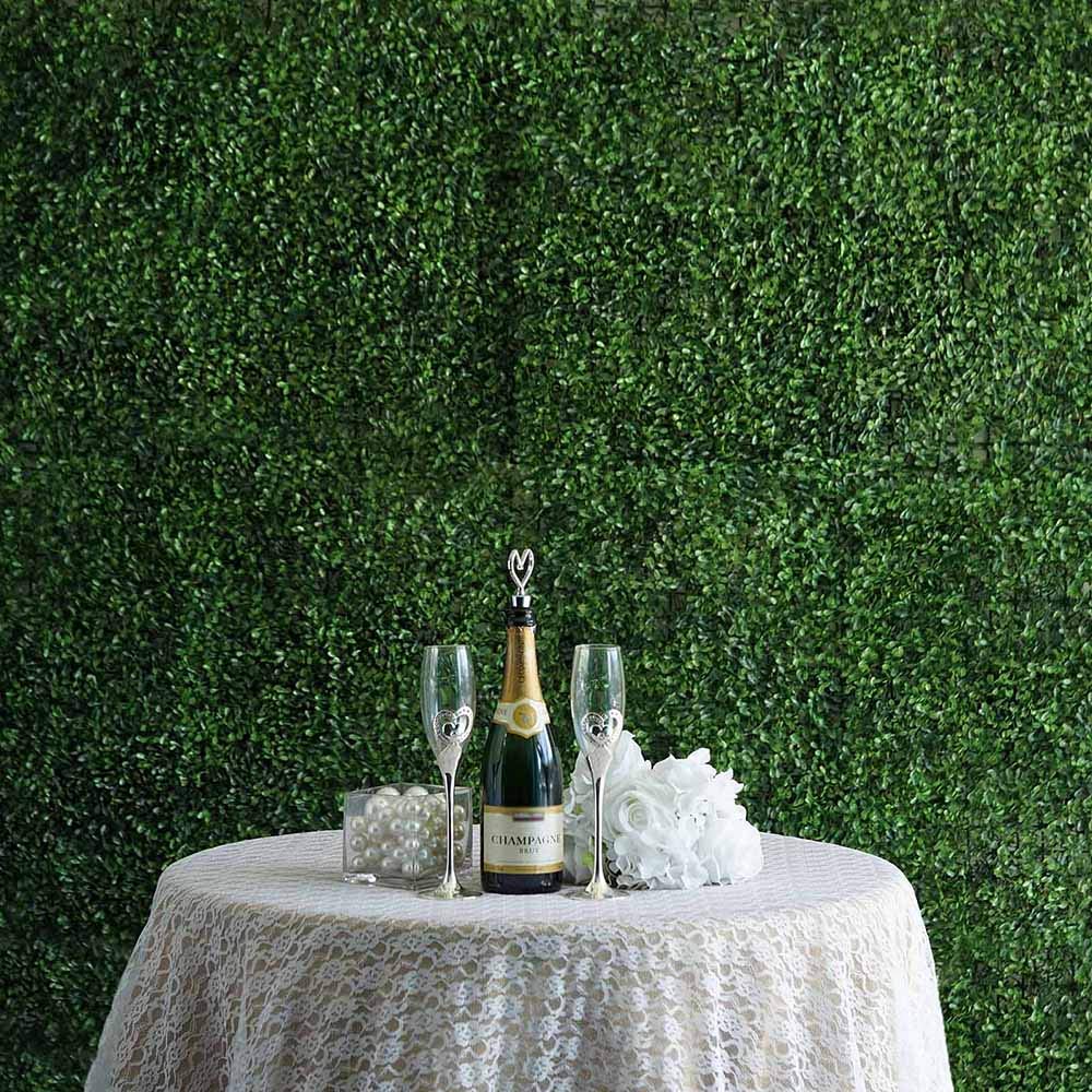 Boshen Pack Of 10 Pcs 24 ' X 16 ' Artificial Grass Green Wall Backdrop Panels 26.6 Sq Ft Uv Protected Thickened Faux Boxwood P