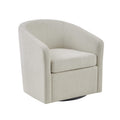 Martha Stewart Amber Swivel Chair for Living Room Barrel Style Bedroom Lounge Removable Foam Seat Cushion Upholstered, Nursery F