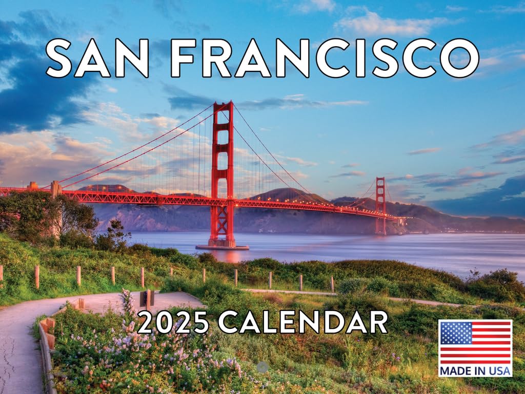 San Francisco Calendar 2025 Monthly Wall Calender 12 Month | American Made In The Usa