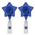 Will Well 2 Pack Heavy Duty Retractable Badge Reels - Id Badge Holder With Belt Clip For Handing Card - Star Shape Extendable Ba