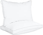 Utopia Bedding Bed Pillows For Sleeping Standard Size (White), Set Of 2, Cooling Hotel Quality, Gusseted Pillow For Back, Stomac
