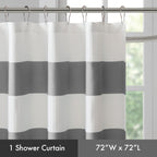 Madison Park Spa Waffle Shower Curtain Pieced Fabric With 3M Scotchgard Moisture Management, Premium Spa Quality Modern Shower Curtains For Bathroom, Standard 72X72, Charcoal