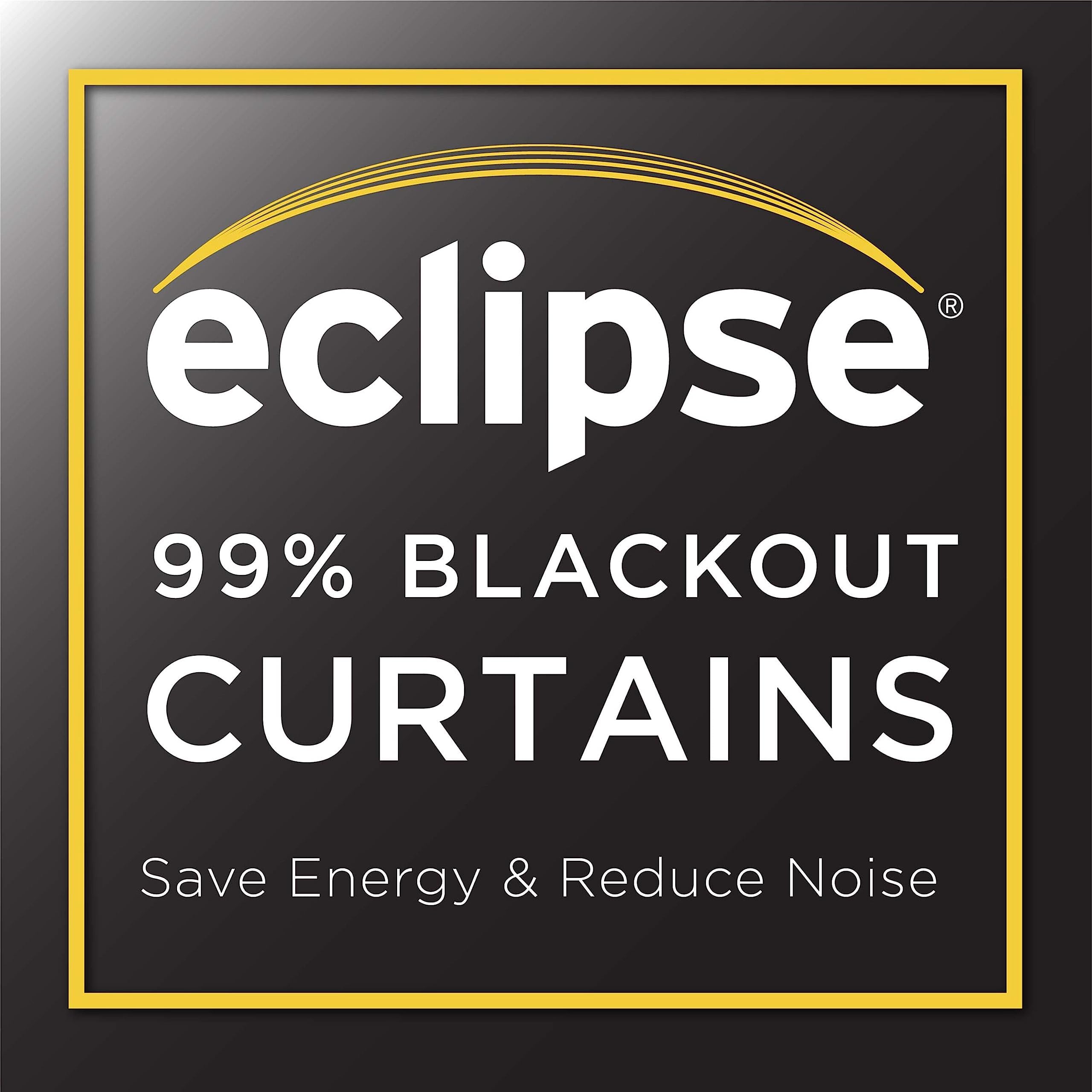 Eclipse Darrell Modern Blackout Thermal Rod Pocket Window Curtains For Bedroom Or Living Room (Single Panel), 37 In X 95 In, Whe