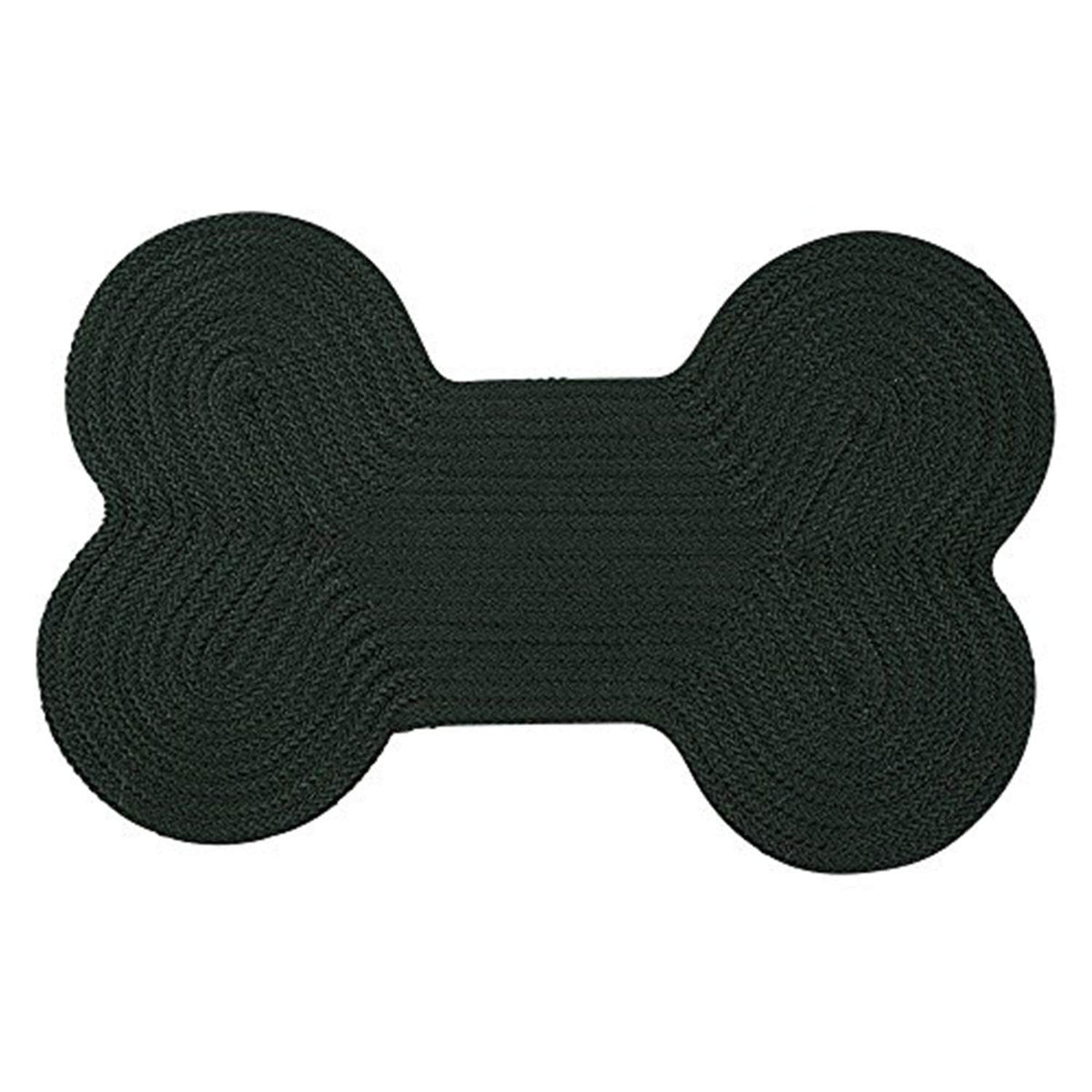 Dog Bone Solid Scatter Rug, 18 By 30-Inch, Dark Green