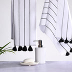 Folkulture Boho Hand Towels with Tassels for Bathroom Hanging and Decorative, Set of 2, 100% Cotton, 16'' x 30'' Inches (Hamilto