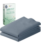 California Design Den Luxuriously Soft Hotel Quality 600 Thread Count, 100% Cotton Set Of 2 Cases, Crisp & Cool Pillowcases King Size Set Of 2, Fits King Pillows (Pastel Blue)
