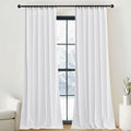 Nicetown White Velvet Curtains And Drapes, Extra Long Elegant Wall Backdrop Drapes For Holiday Season Home Decoration (Set Of 2,
