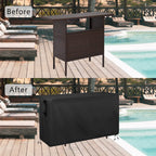 Kingling Outdoor Table Cover For Outdoor Bar Table, 55 Inch Waterproof Patio Bar Table Cover Outdoor Bar Prep Table Cover - 55''L X 19''W X 36''H
