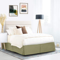 Nestl Green Full Xl Bed Skirt - Full Xl Size Bed Skirt 14 Inch Drop - Brushed Microfiber Bed Skirts - Hotel Quality Pleated Bed