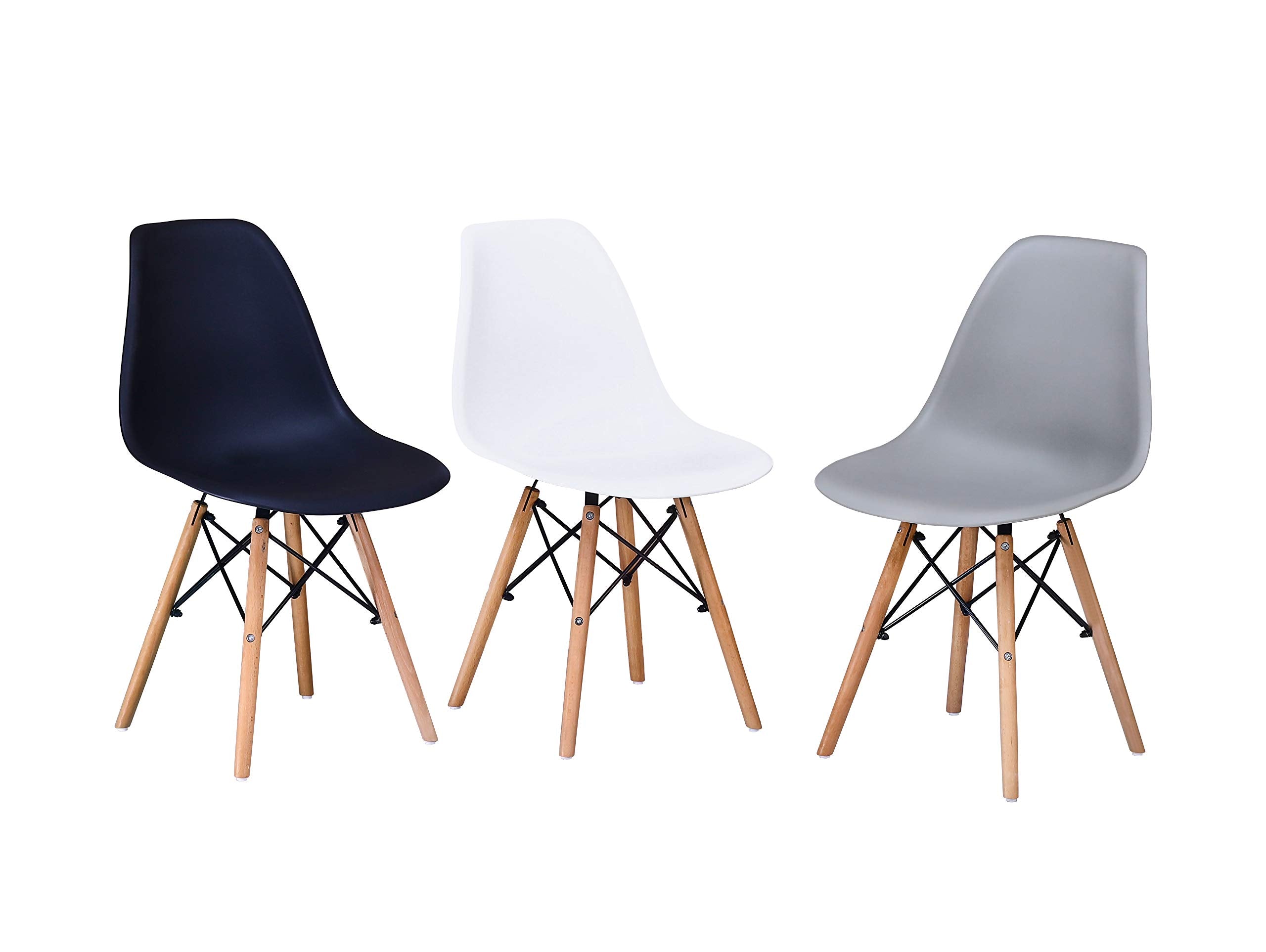 Best Master Furniture Gwenyth Mid-Century Urban Dining Chairs Set Of 4, Gray