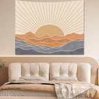 Apdidl Boho Tapestry Wall Hanging For Bedroom Aesthetic, Bohemian Vintage 70S Rainbow Sun Tapestries For Living Room, Retro Hipp