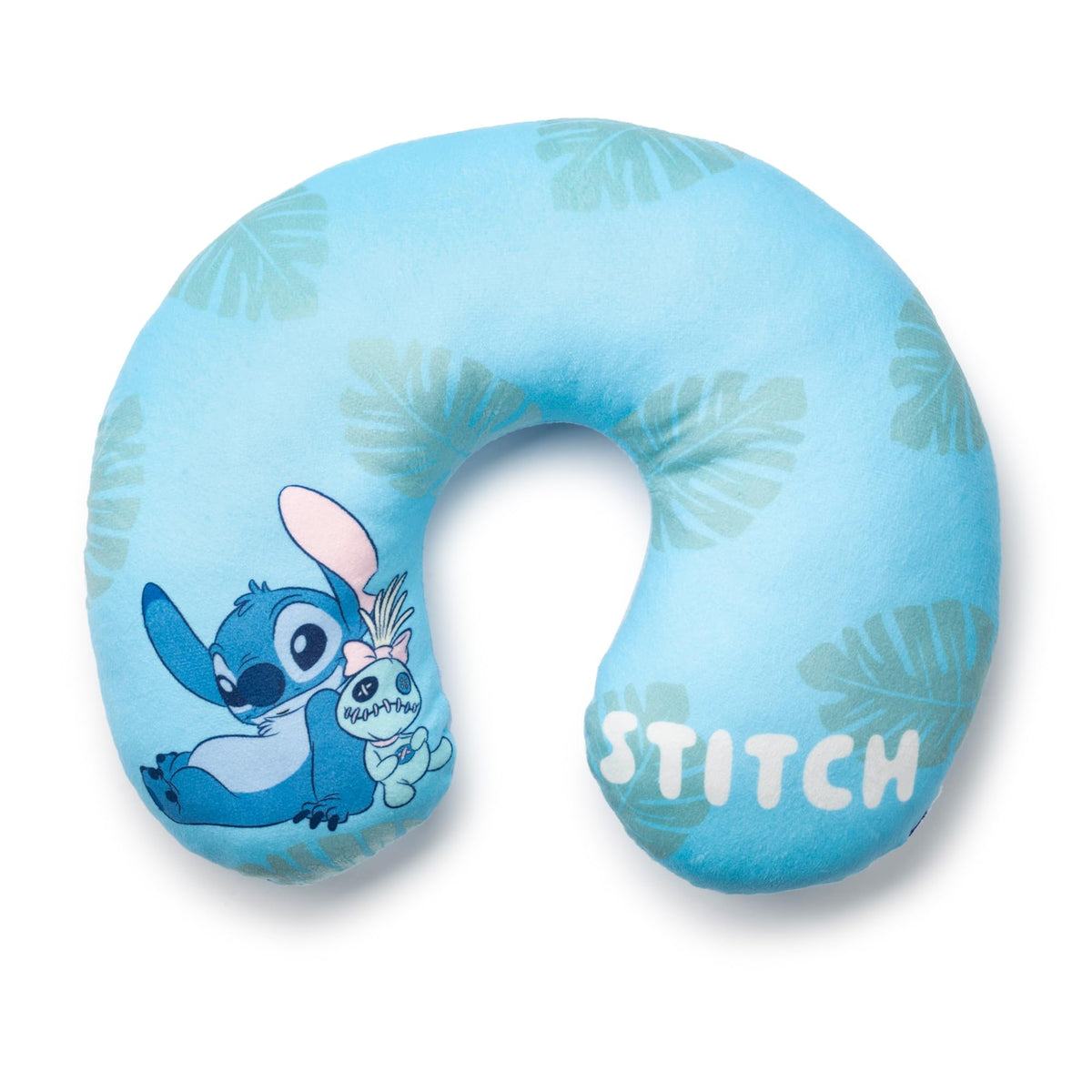 Jay Franco Disney Stitch Kids Travel Neck Pillow - Soft Polyester Support For Car, Airplane & Road Trips - Cute Lilo And Stitch