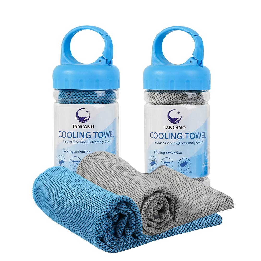 TANCANO Sports Towel for Instant Cooling Relief Microfiber Towels for Golf Workout Swimming Gym Yoga Travel Camping Fitness 40x1