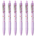 Zebra Z-Grip Smooth - Retractable Ballpoint Pen - Pack Of 6 - Black Ink - Sweetie Violet Barrel Design