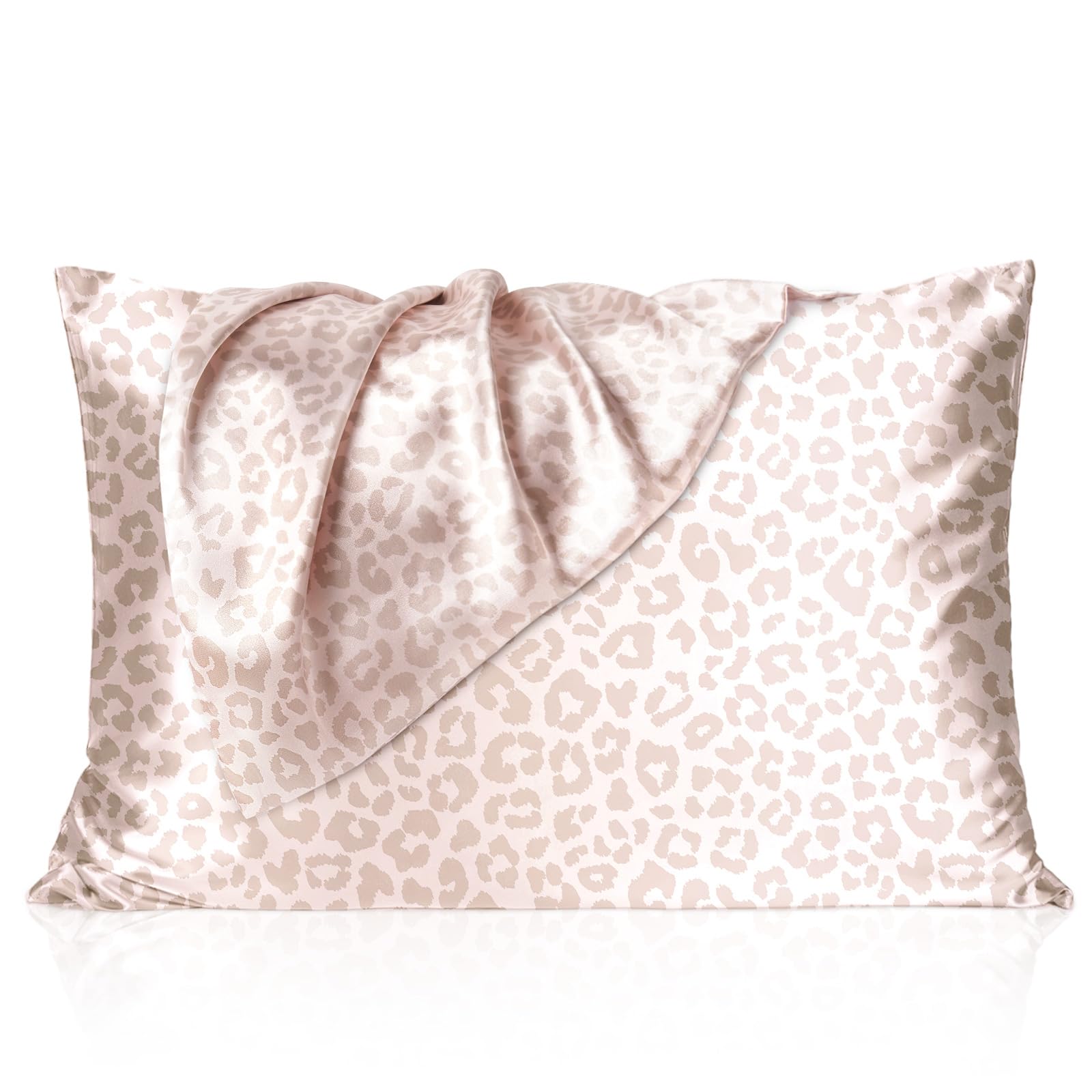 Yanibest 2 Pack Leopard Satin Pillowcase, Silk Pillow Cases For Hair And Skin With Zipper, Standard Pillow Cases For 20 'X26 '