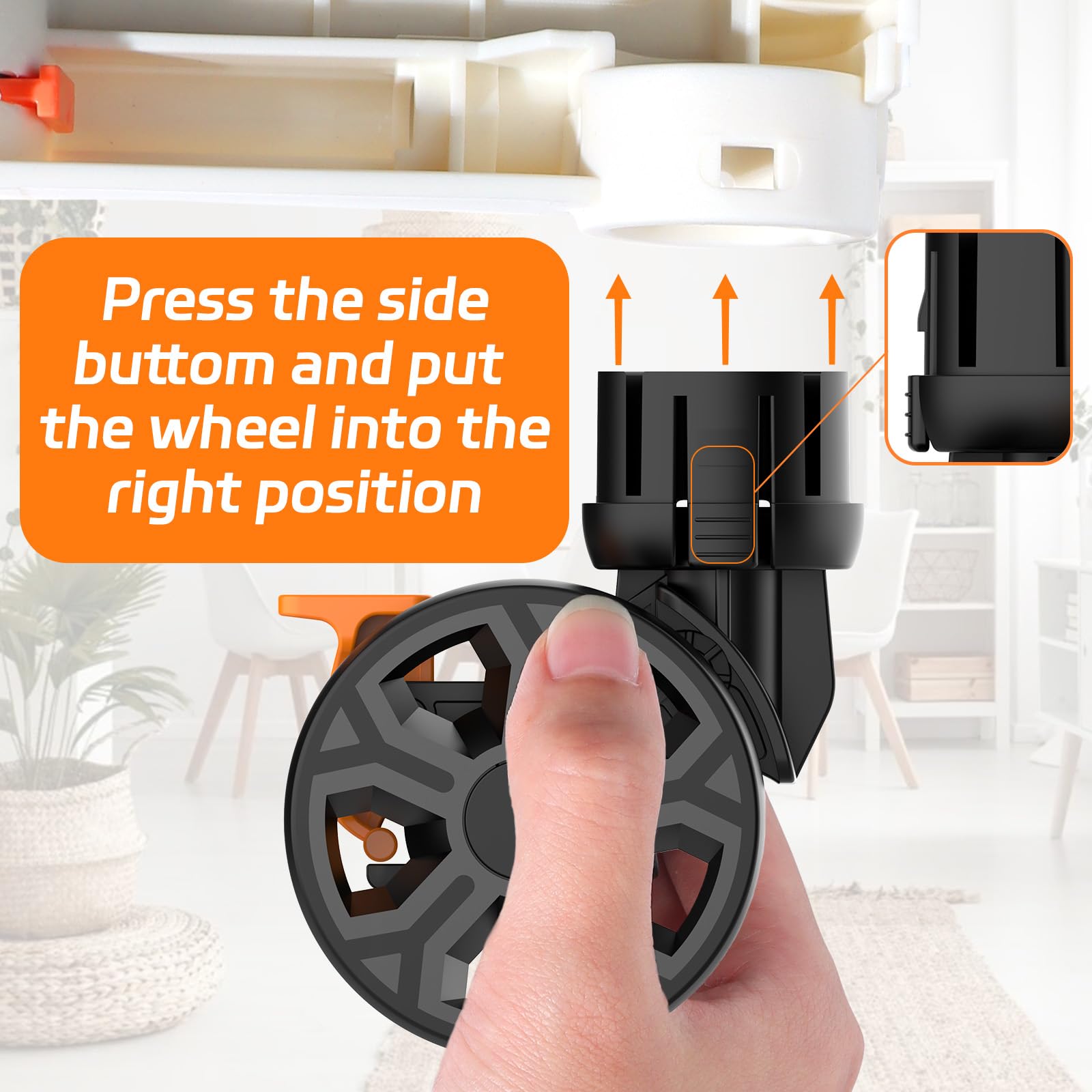 Foldable Utility Cart Collapsible Portable Crate Rolling Carts With Wheels Tote Basket With Magnetic Lid Telescopic Cover Wear-Resistant 360°Rotate Wheel Noiseless For Shopping Storage Office Use