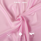 Ntbay Zippered Satin Pillow Cases For Hair And Skin, Luxury Standard Hidden Zipper Pillowcases Set Of 2, 20X26 Inches, Light Pink