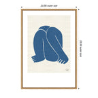 Sylvie Head Down II Royal Framed Canvas by Rocket Jack