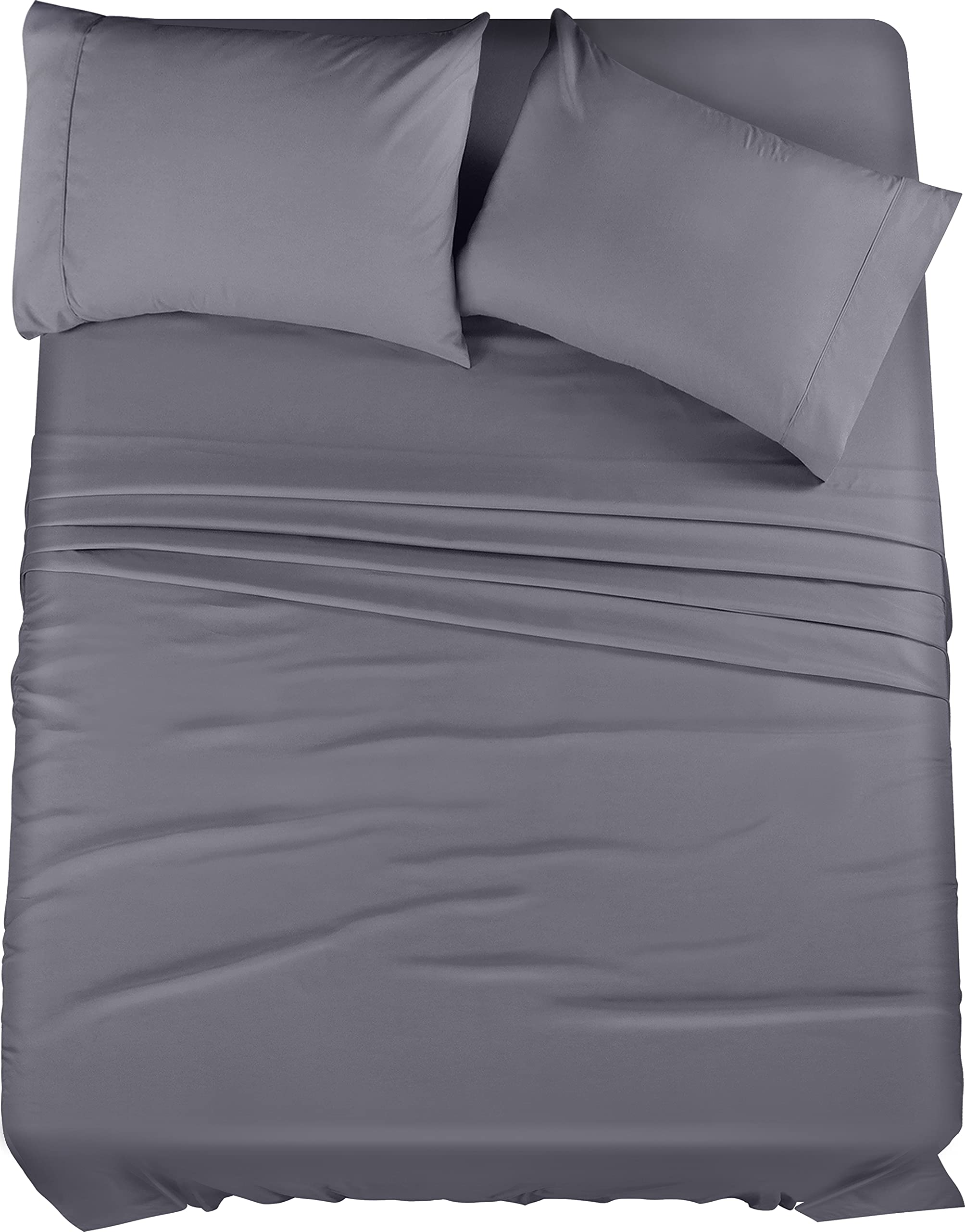 Utopia Bedding Full Bed Sheets Set - 4 Piece Bedding - Brushed Microfiber - Shrinkage And Fade Resistant - Easy Care (Full, Grey