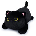 Leokawin 18in Weighted Black Cat Plush - Soft Hugging Kitten Toy for Kids, Cute Large Stuffed Animal Gift for Boys and Girls
