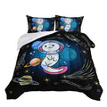 Hosima Axolotl Bedding Set For Kids Bedroom Decor,Space Cartoon Axolotl Pattern Kawaii Bedding Set,Wildlife Animals Reptile Todd