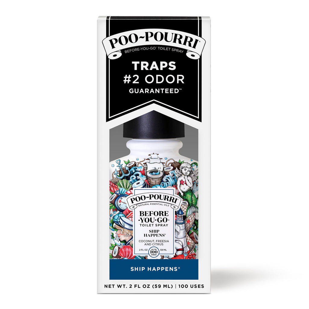 Poo-Pourri Before-You-Go Toilet Spray, Ship Happens, 2 Fl Oz - Coconut, Freesia And Citrus