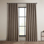 Hpd Half Price Drapes Faux Linen Textured Room Darkening Curtains For Bedroom 108 Inches Long (1 Panel), 50W X 108L Curtains For