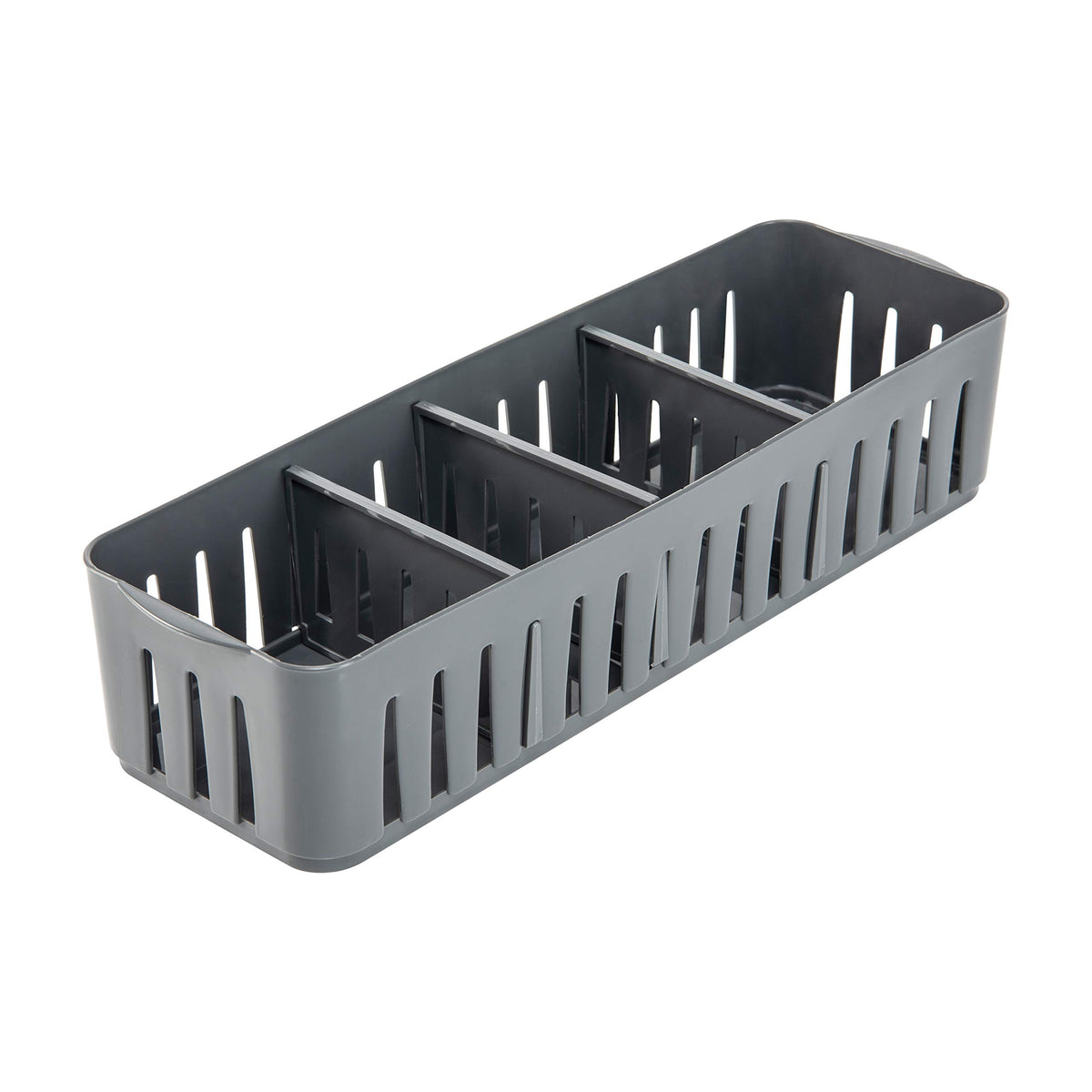 Simplify 4 Compartment Stackable Bin with Adjustable Dividers | Drawer Organizer | Storage Basket | Good for Office | Desk Suppl