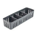 Simplify 4 Compartment Stackable Bin with Adjustable Dividers | Drawer Organizer | Storage Basket | Good for Office | Desk Suppl