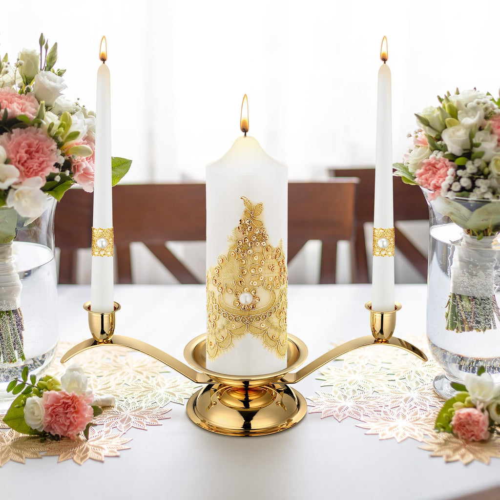 Irenare Unity Candles With Candle Holder For Wedding Ceremony Wedding Accessories For Reception Ceremony Decorative Candle Holde