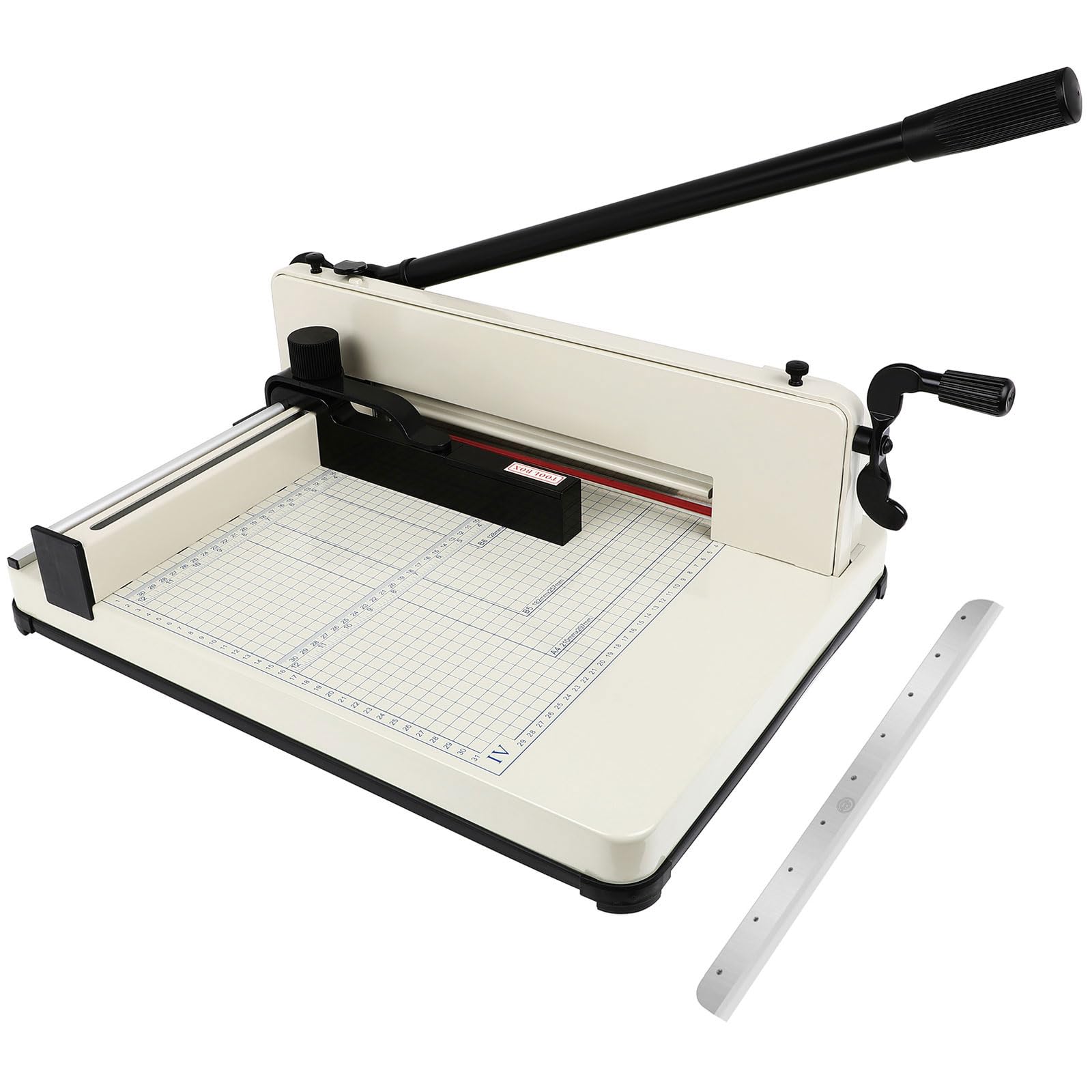 Heavy Duty Paper Cutter,17 Inch Guillotine Paper Cutter, One Replacement Blade For Free Cortadora De Papel 400 Sheets Papers, Pa