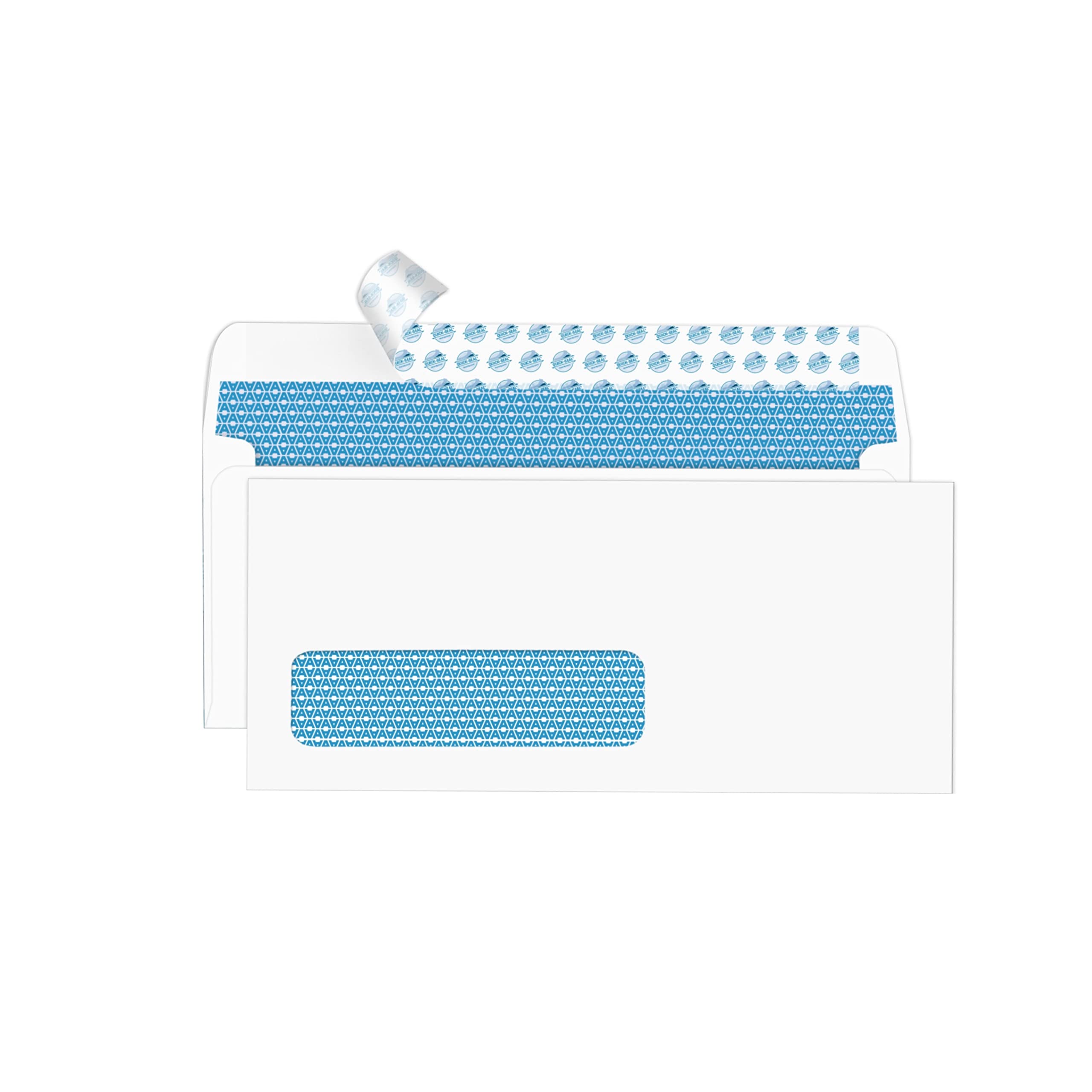Aimoh #10 Single Left Window Self-Seal Security Tinted Envelopes, Size 4-1/8 X 9-1/2 Inches, 24 Lb - 100 Count (35221)