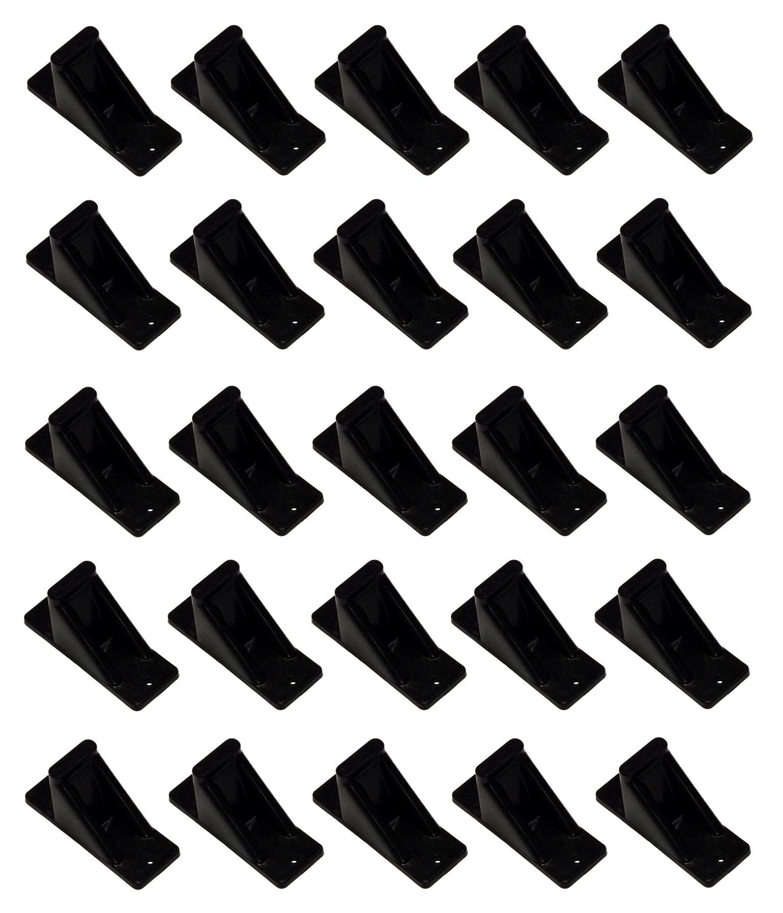 Jsp Manufacturing Black Plastic Mini Roof Snow Ice Guard - Multi-Quantity Pack | Prevents Sliding Snow Stops Buildip (25)