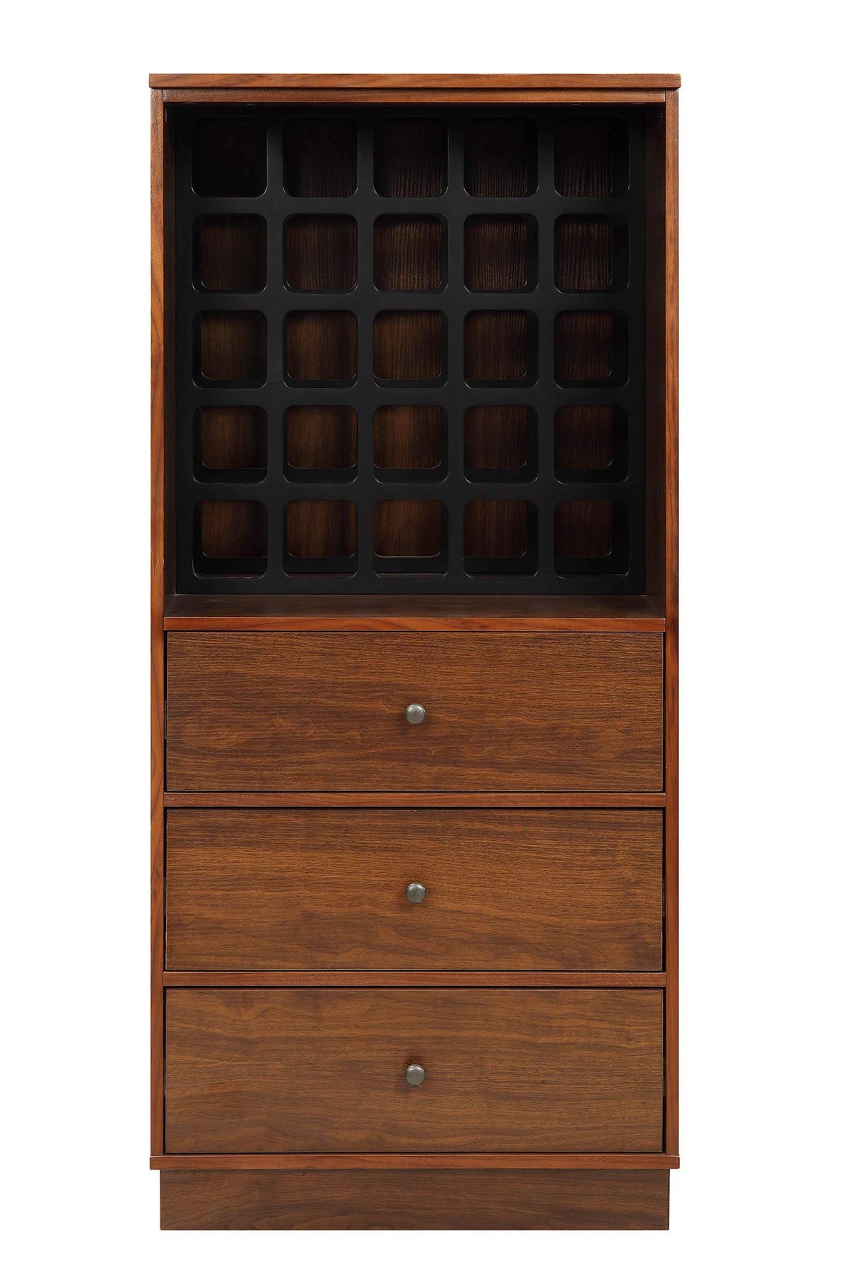 HomeRoots Furniture Wine Cabinet in Walnut - MDF (319127)