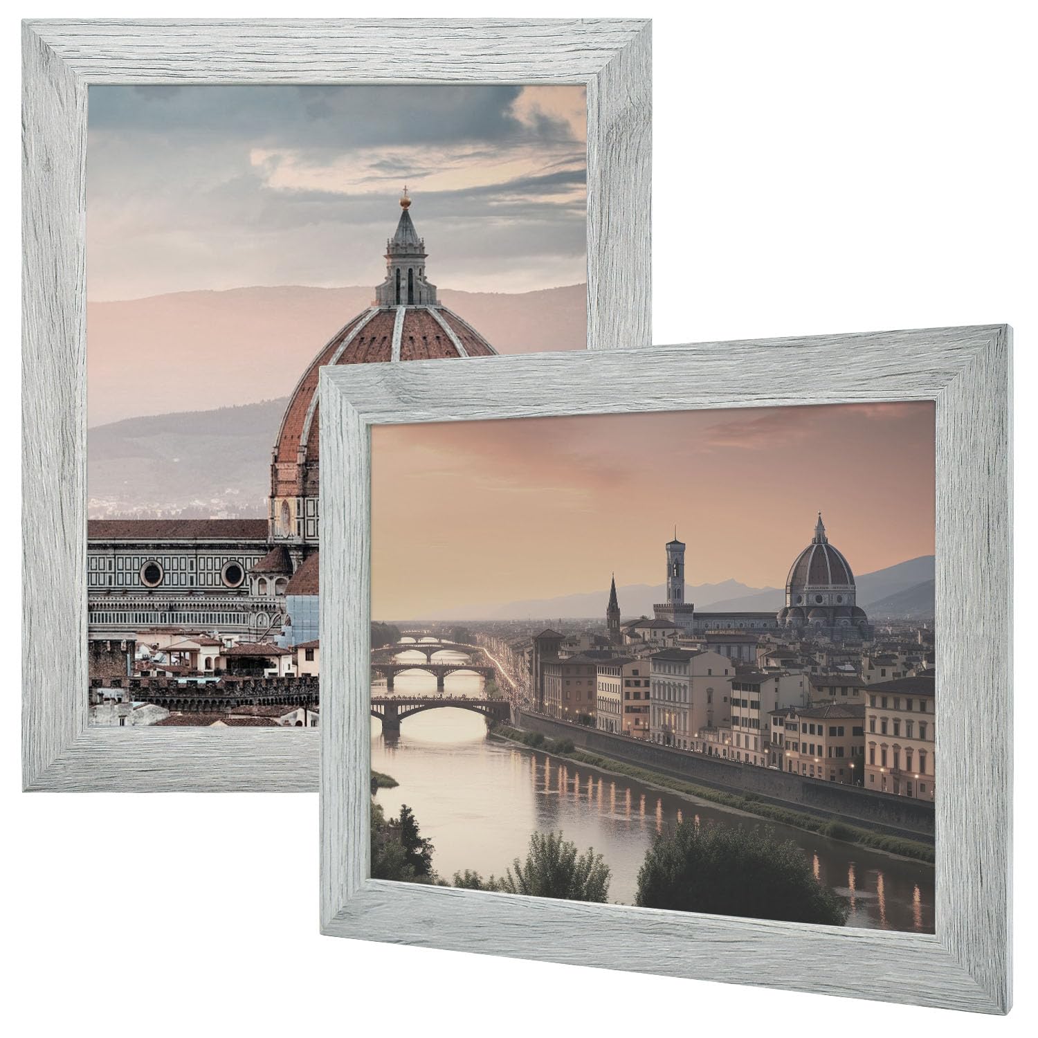 Golden State Art, 11x14 Picture Frame - Country Wood Grain Style - Tabletop Display, Back Hangers for Wall Display - Great for P