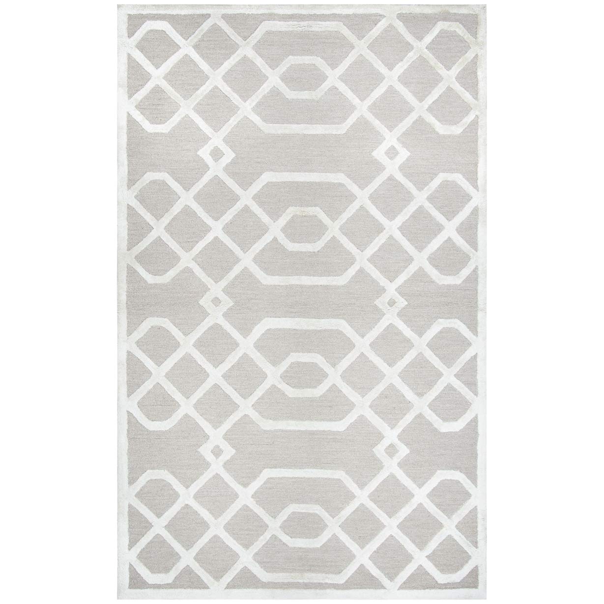 Rizzy Home Alora Decor Madison 5' X 8' Trellis Beige/Ivory Hand-Tufted Area Rug