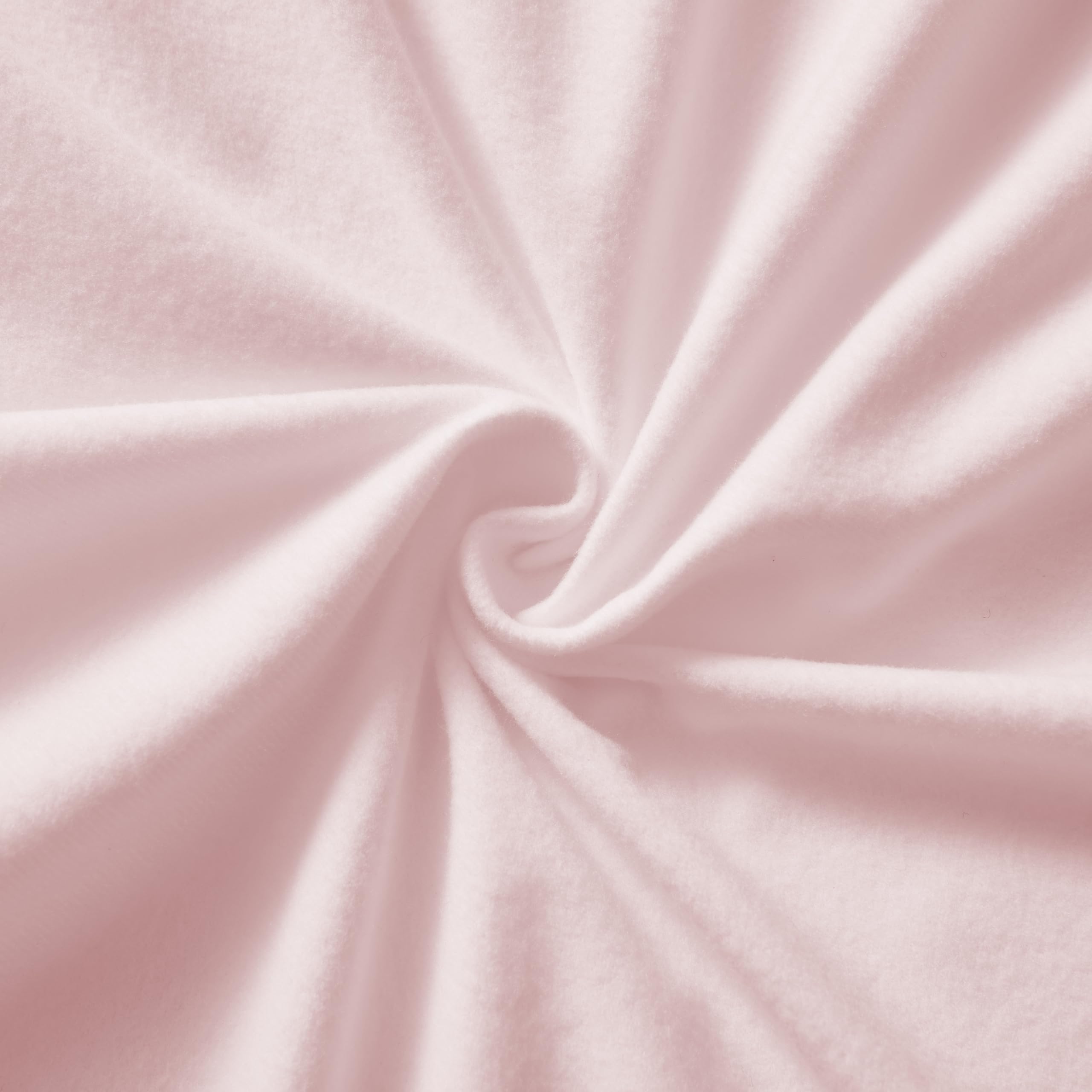 Flannel Sheets King Size Warm And Cozy Deep Pocket Breathable All Season Bedding Set With Fitted With Full Elastic & Built In Corner Sheet Straps, Flat And Pillowcases, King, Pale Pink