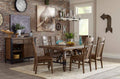 Carefree Home Furnishings River, 42 x 80-102" Trestle, Brown Standard Dining Tables, Weathered Saddle